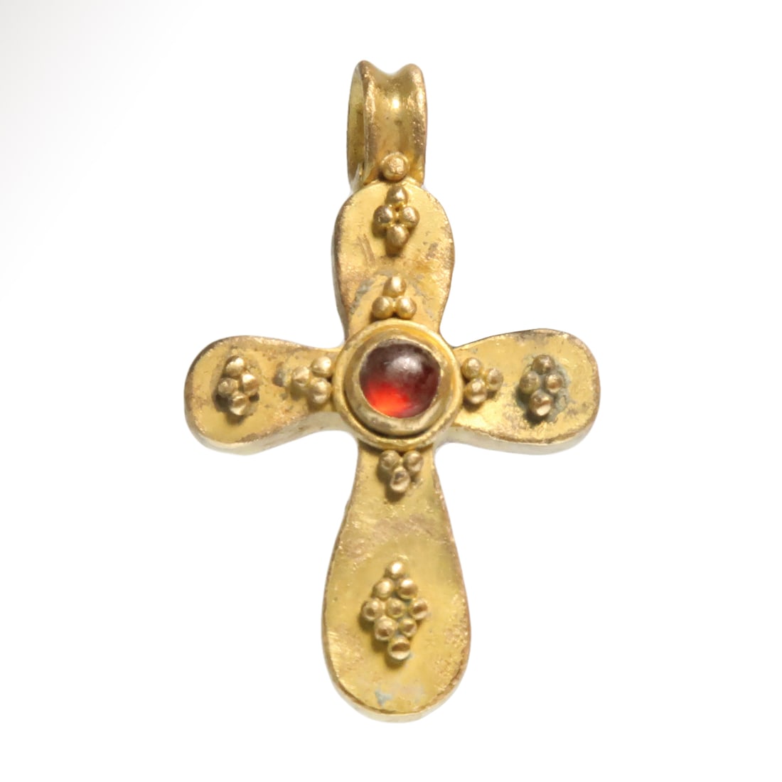 Byzantine Gold and Garnet Cross, c. 11th Century A.D. (1 of 6)