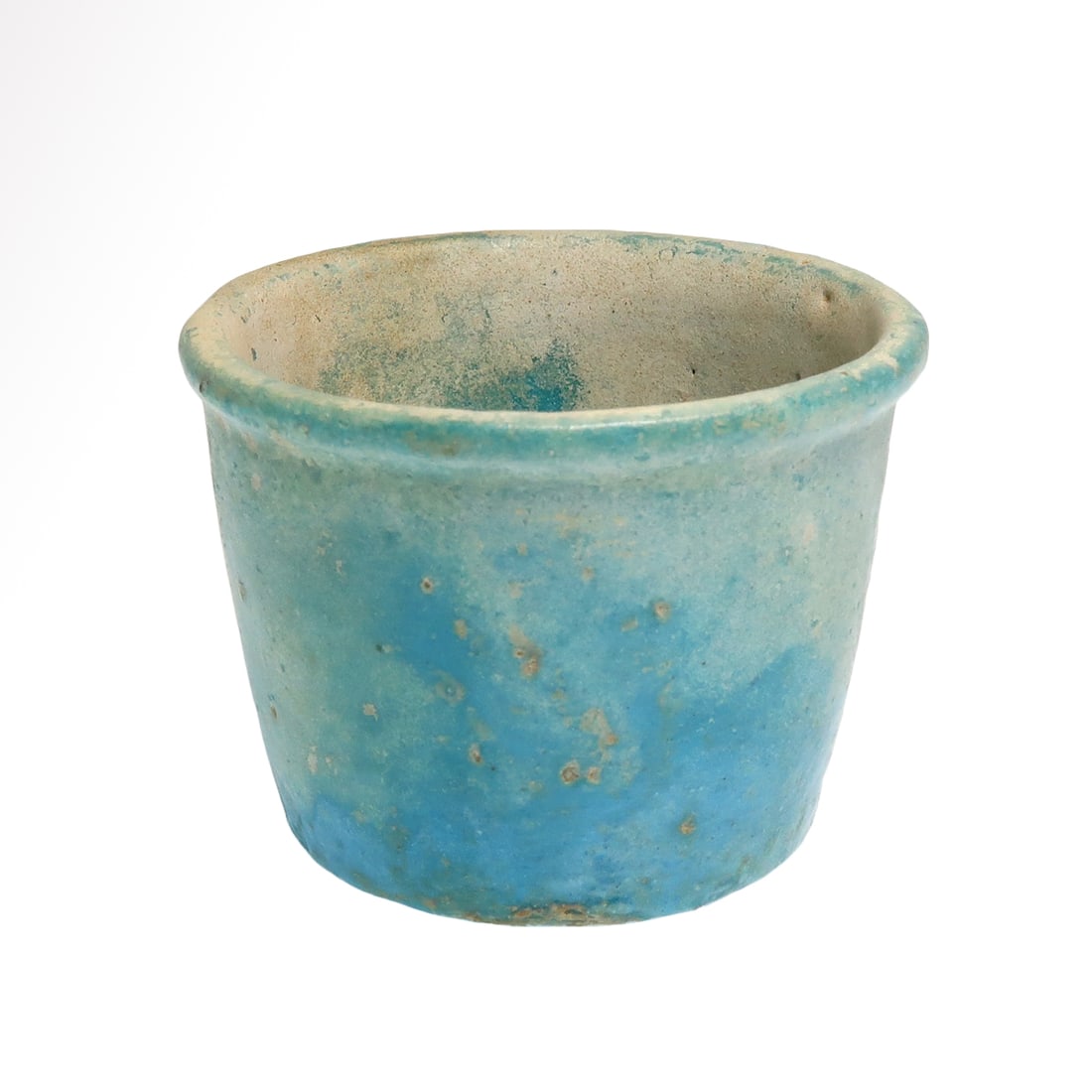 Egyptian Turquoise Faience Offering Cup, 18th-19th Dynasty, 1567-1200 B.C. (1 of 5)