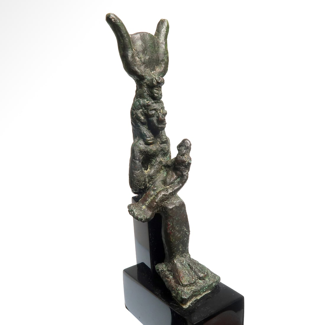 Egyptian Bronze Figure of Isis and Horus, c. 600 B.C. (1 of 7)