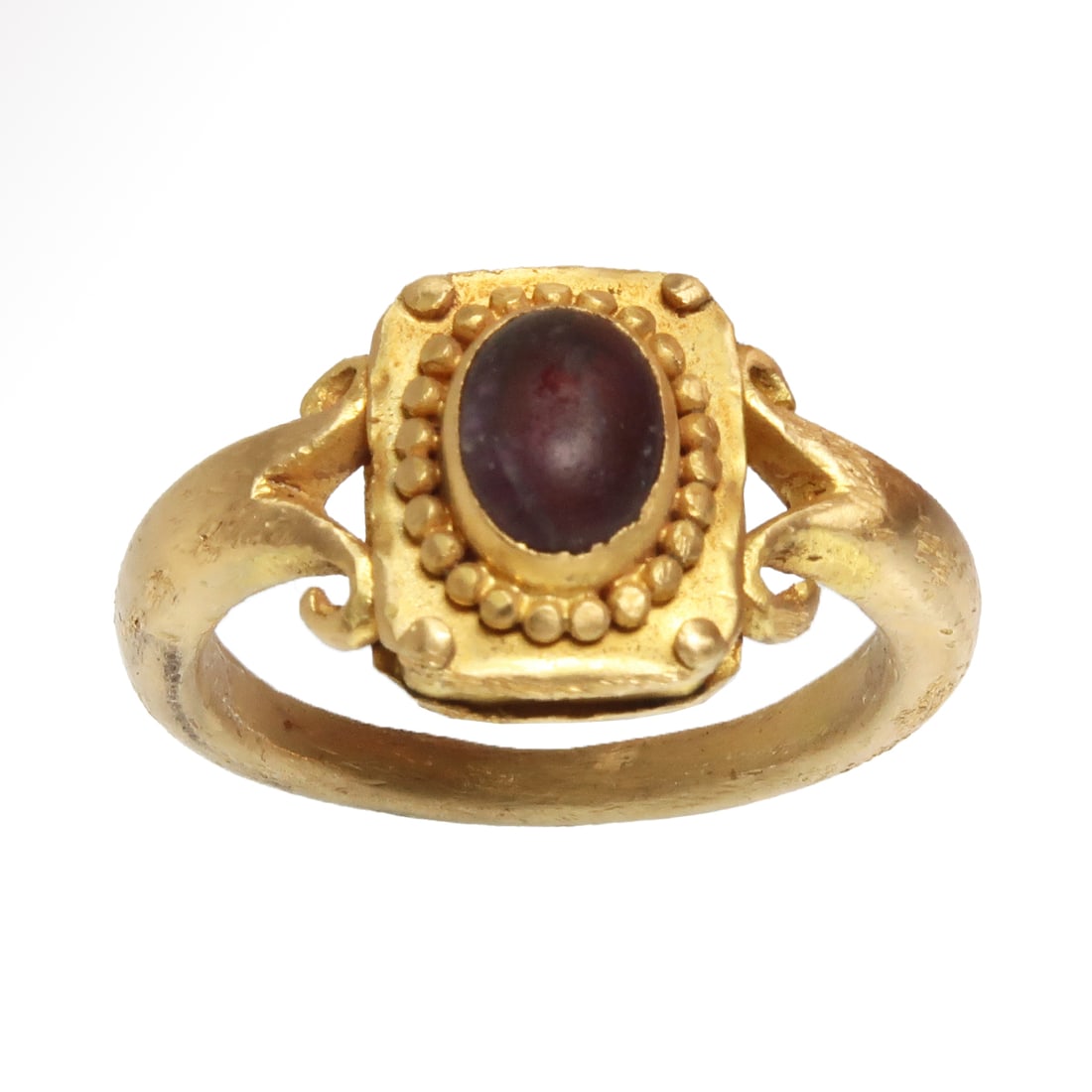 Roman Gold and Garnet Ring, c. 300 A.D. (1 of 7)