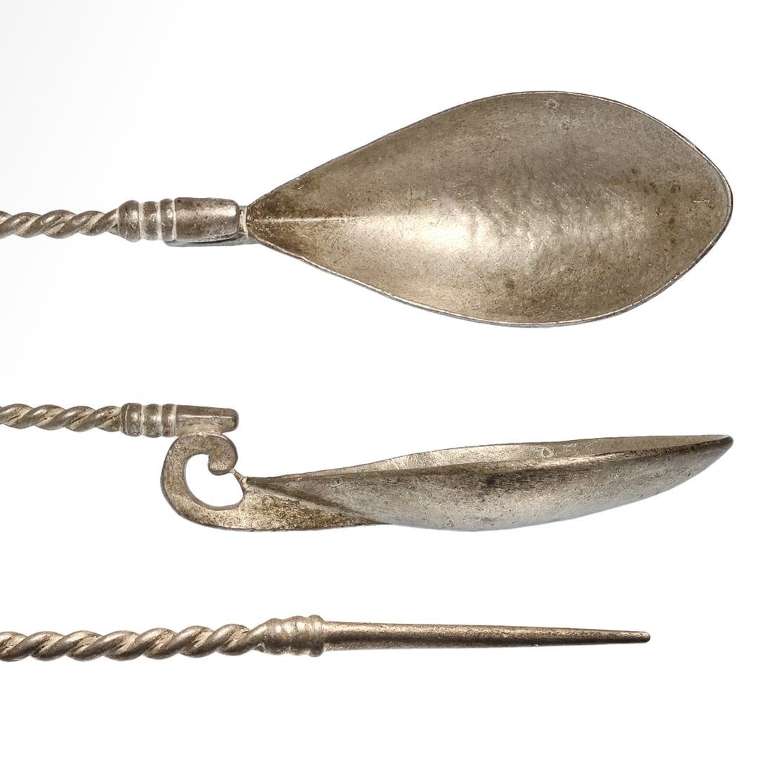 Byzantine Silver Spoon, c. 6th Century A.D. (1 of 7)