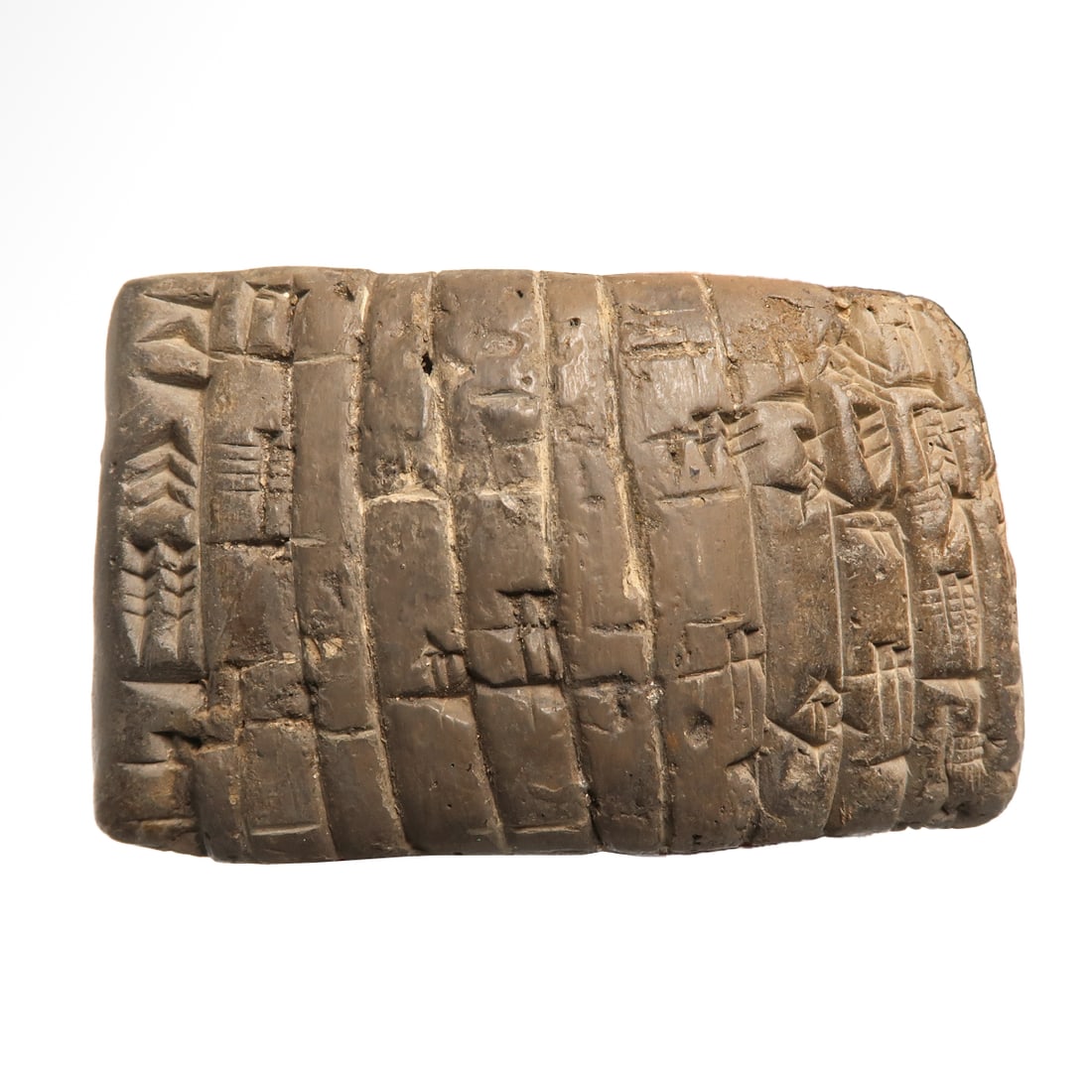Old Babylonian Cuneiform Clay Tablet Recording Payment of Silver to Temples, c. 1900-1700 B.C. (1 of 6)