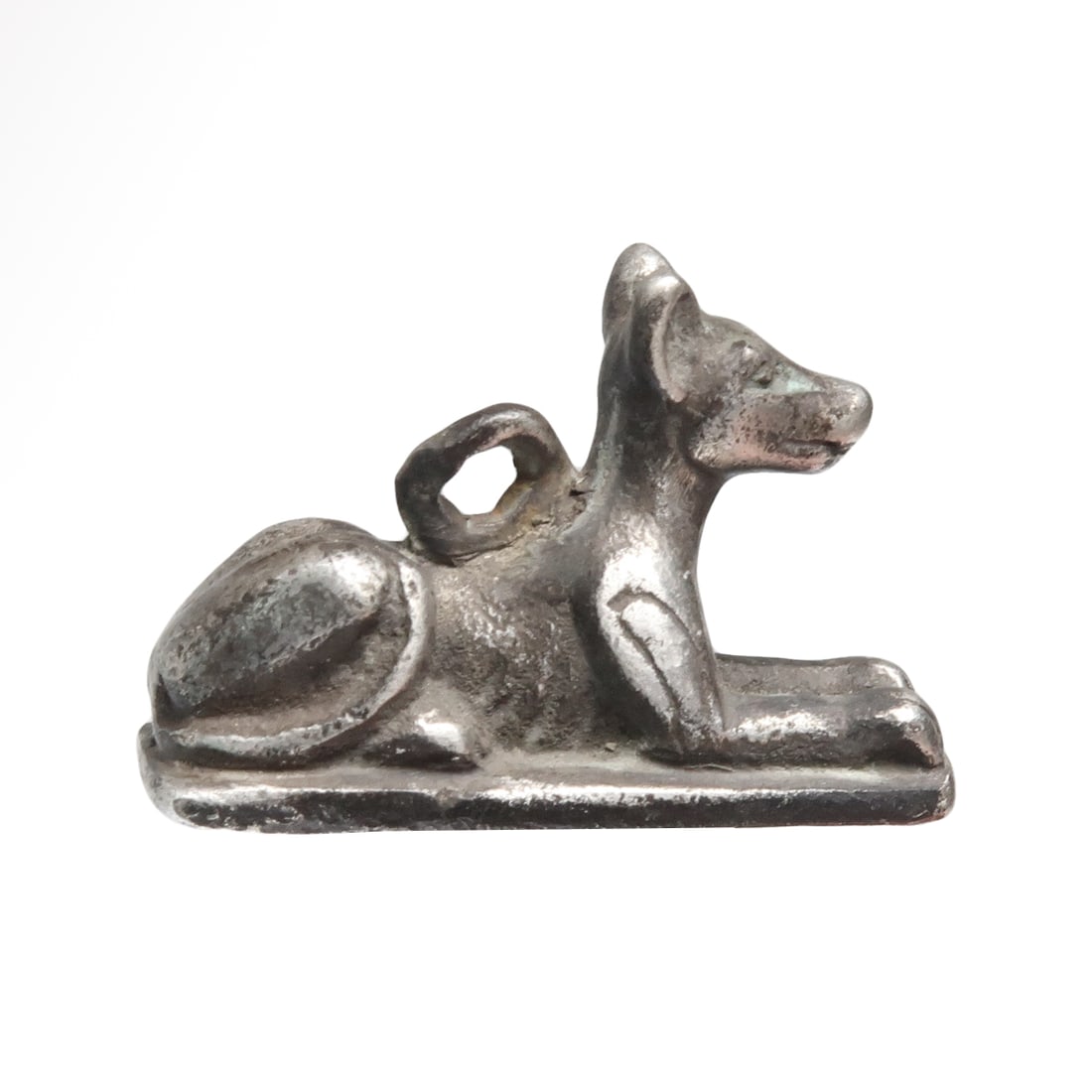 Egyptian Silver Amulet of Anubis, c. 500-350 B.C. (1 of 5)