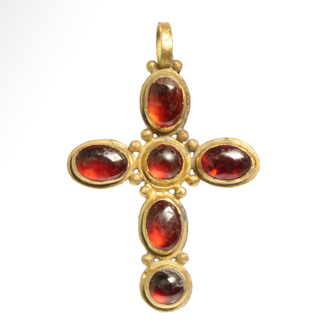 Medieval Byzantine Gold and Garnet Cross, c. 11th -12th Century A.D. (1 of 6)