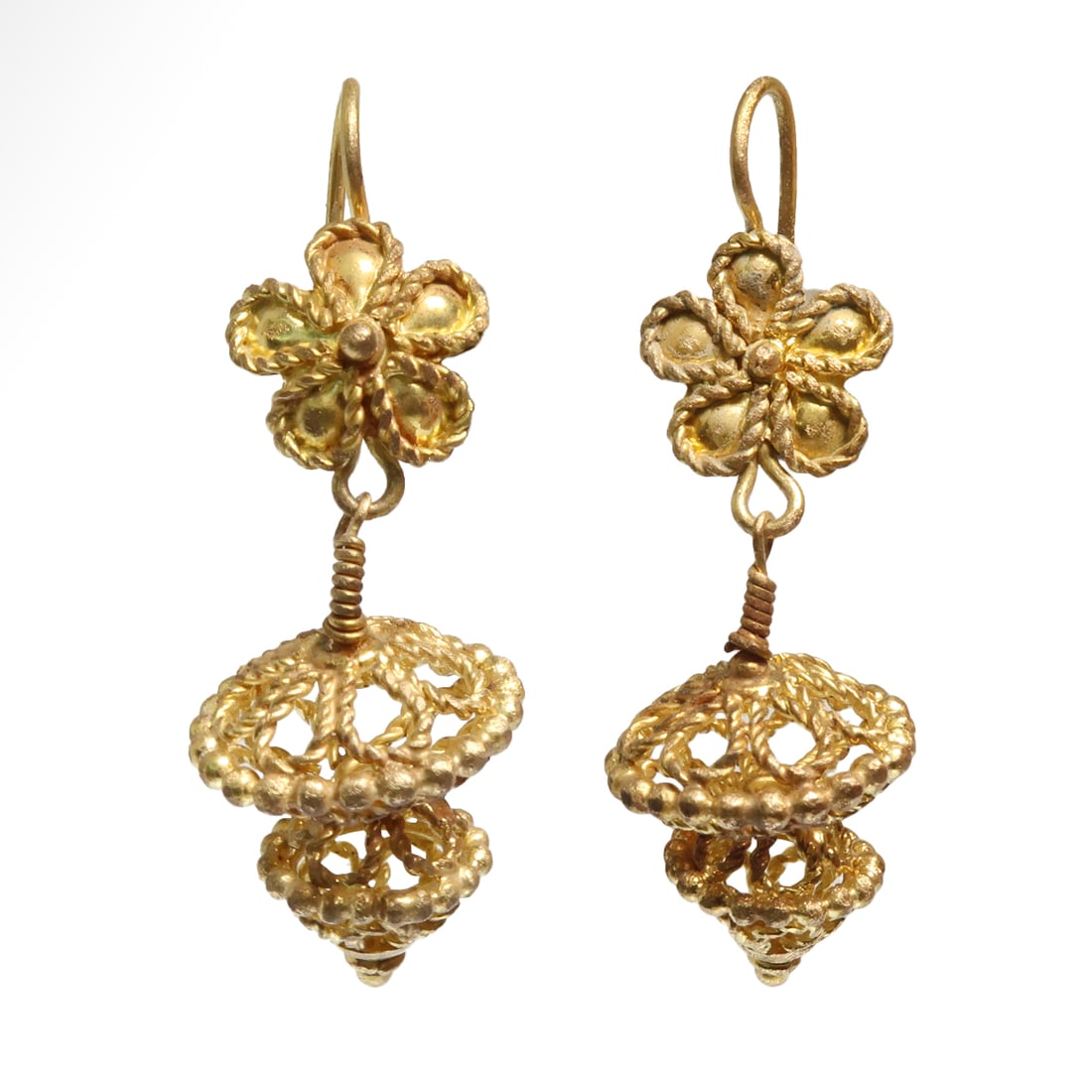 Roman Gold Filigree Earrings, c. 1st-2nd Century A.D. (1 of 6)