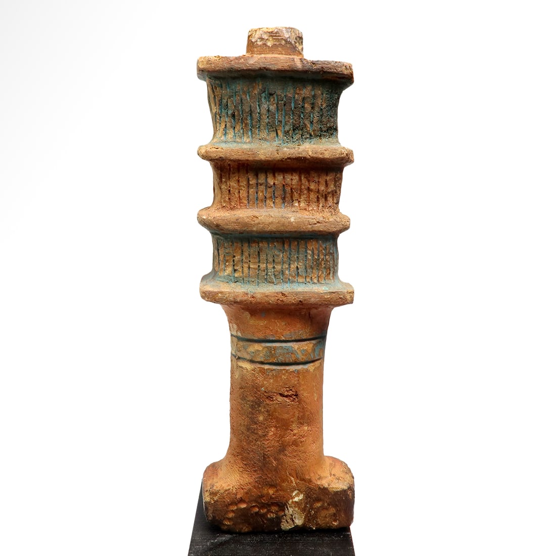 Large Egyptian Wooden Polichrome Djed Pillar, c. 900 B.C. (1 of 7)