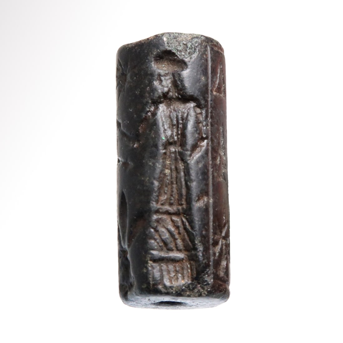 Babylonian Kassite Cylinder Seal with Worshipping Scene, c. 9th Century B.C. (1 of 7)