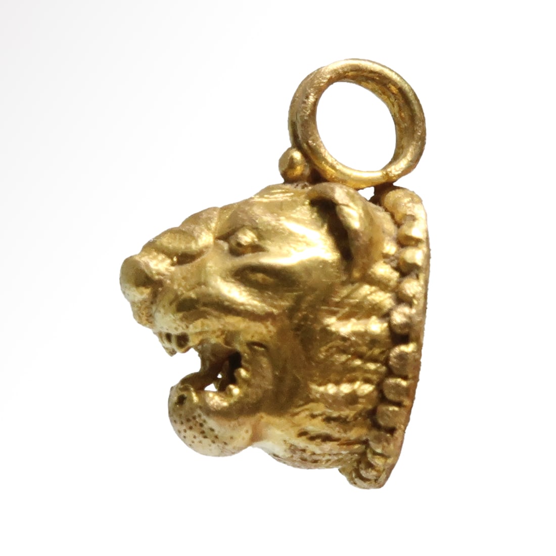 Greek Gold Lion’s Head Pendant, c. 1st Century A.D. (1 of 7)