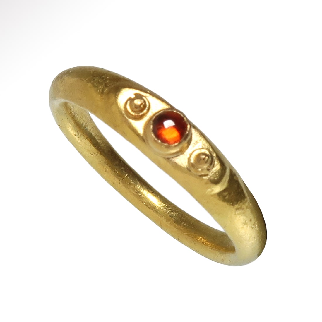 Medieval Gold and Garnet Ring, c. 12th-14th Century A.D. (1 of 5)