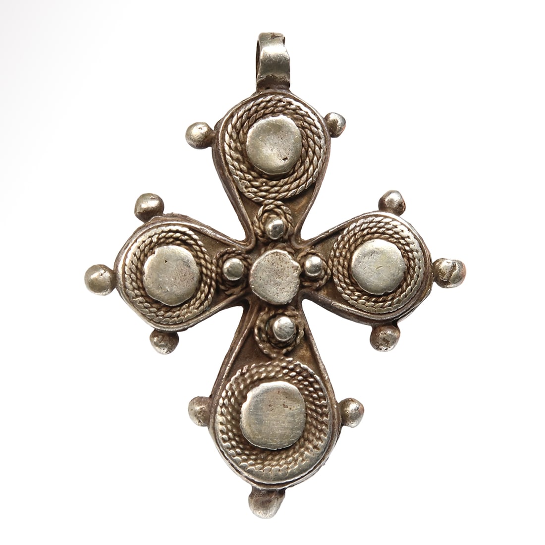 Byzantine Solid Silver Cross, c. 8th- 10th Century A.D. (1 of 6)