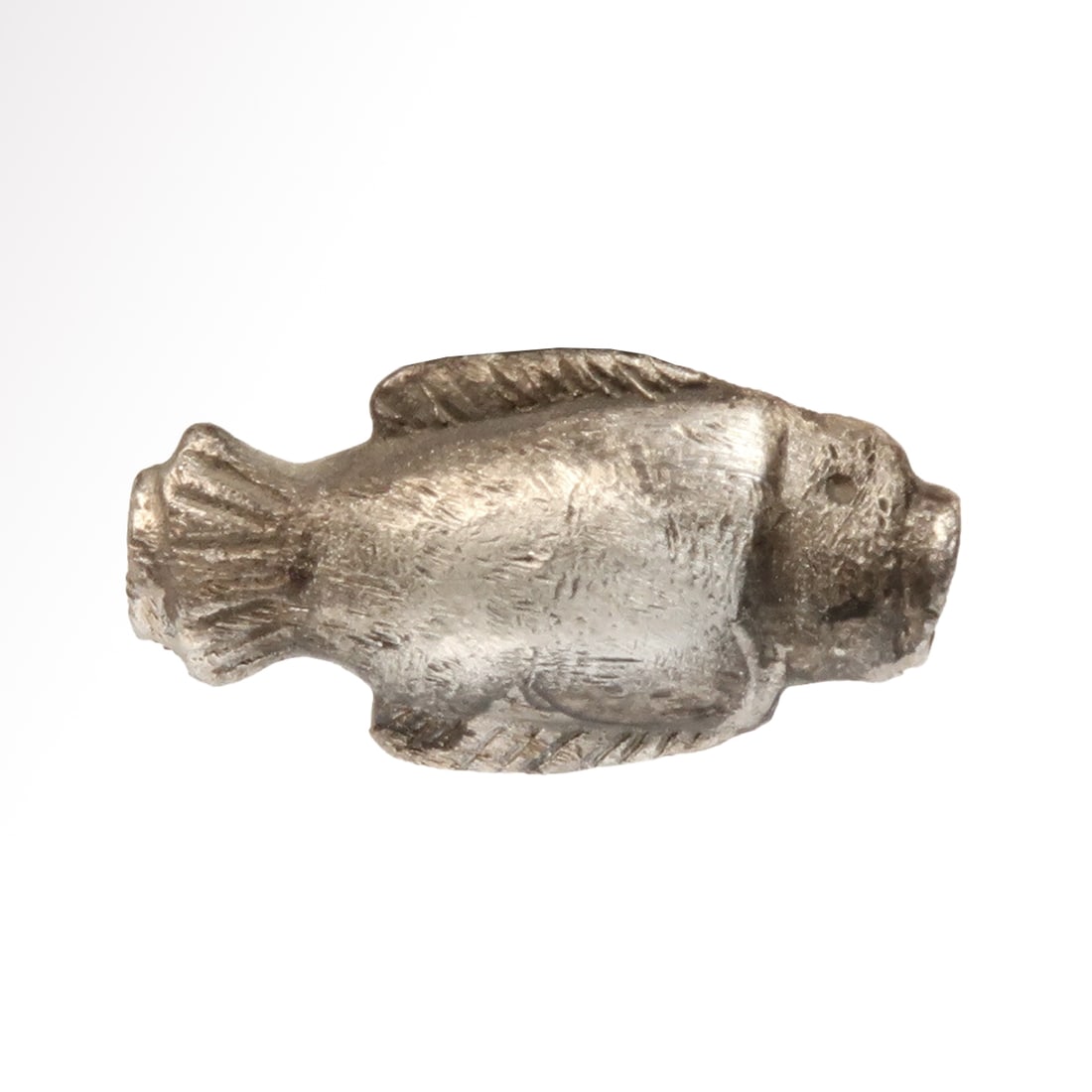 Egyptian Silver Fish Amulet Bead, c. 300 B.C. (1 of 6)