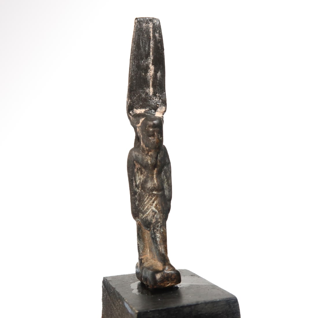 Small Egyptian Black Faience Figure of Amun-Re, c. 600 B.C. (1 of 6)