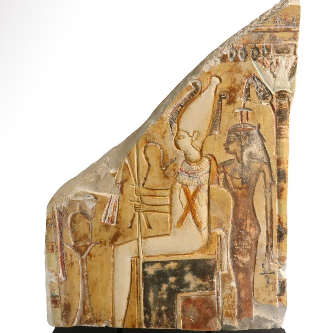 Large Egyptian Ramesside Painted Stele Fragment, New Kingdom, c. 1292-1069 B.C. (1 of 7)