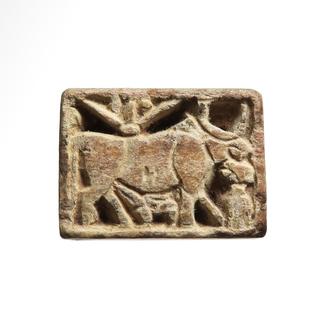 Egyptian Steatite Sed Festival Plaque with Pharaoh and Apis Bull, c. 600 B.C. (1 of 7)