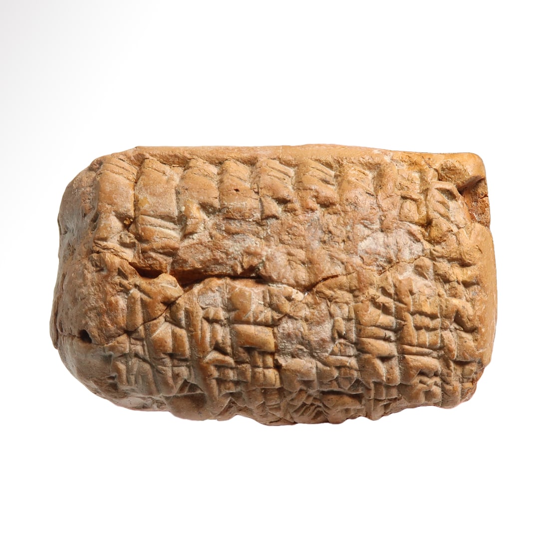 Old Babylonian Cuneiform Tablet Recording Transactions Involving Named Individuals, c. 2000-1600 (1 of 6)