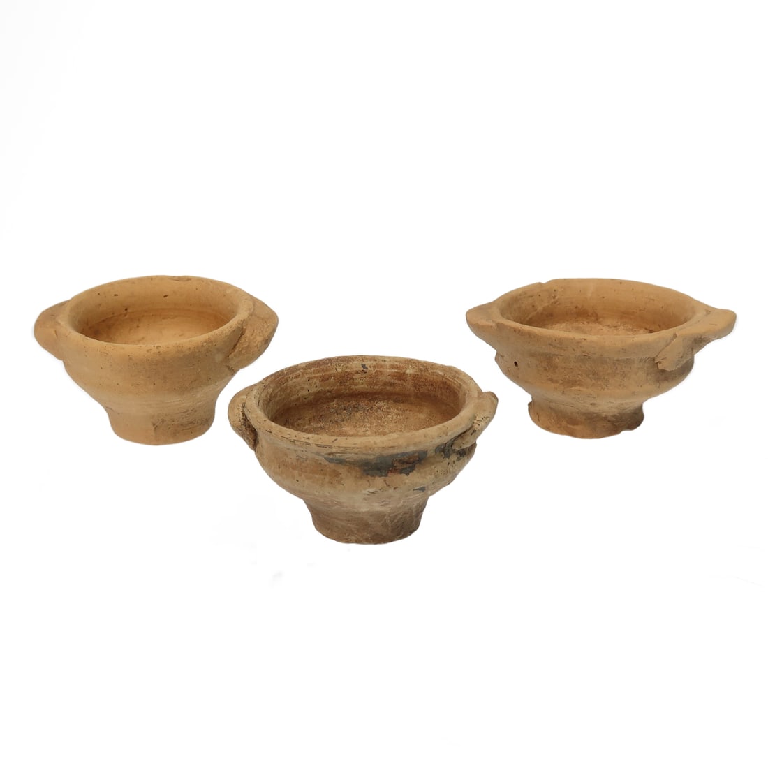 Three Greek Terracotta Miniature Skyphoi Dishes, Corinthian, c. 600 B.C. (1 of 7)