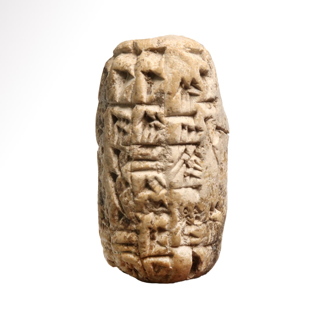 Old Babylonian Cuneiform Terracotta Barrel-Shaped Bulla, c. 1900-1800 B.C. (1 of 7)