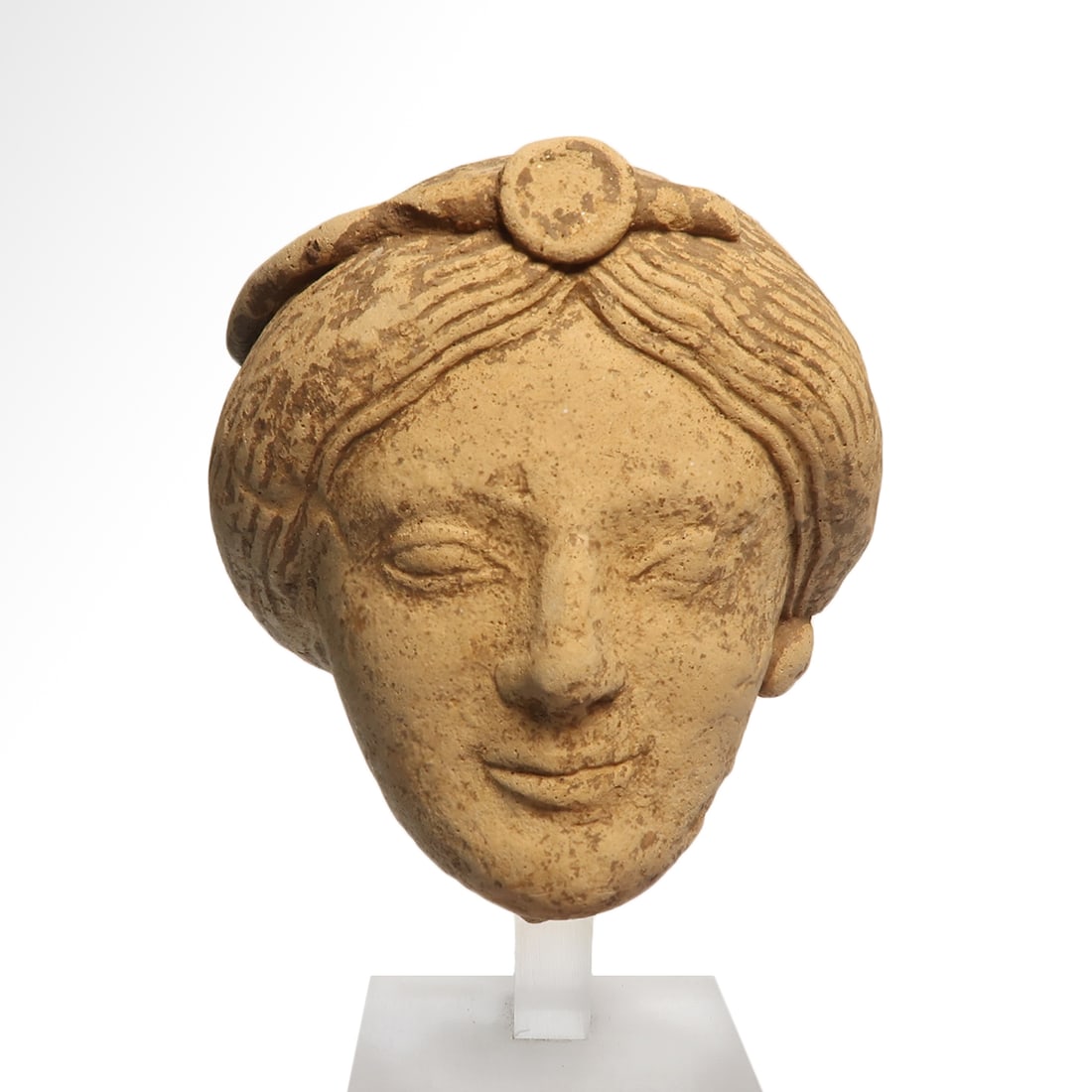 Archaic Greek Terracotta Female Head, c. 5th-4th Century B.C. (1 of 6)