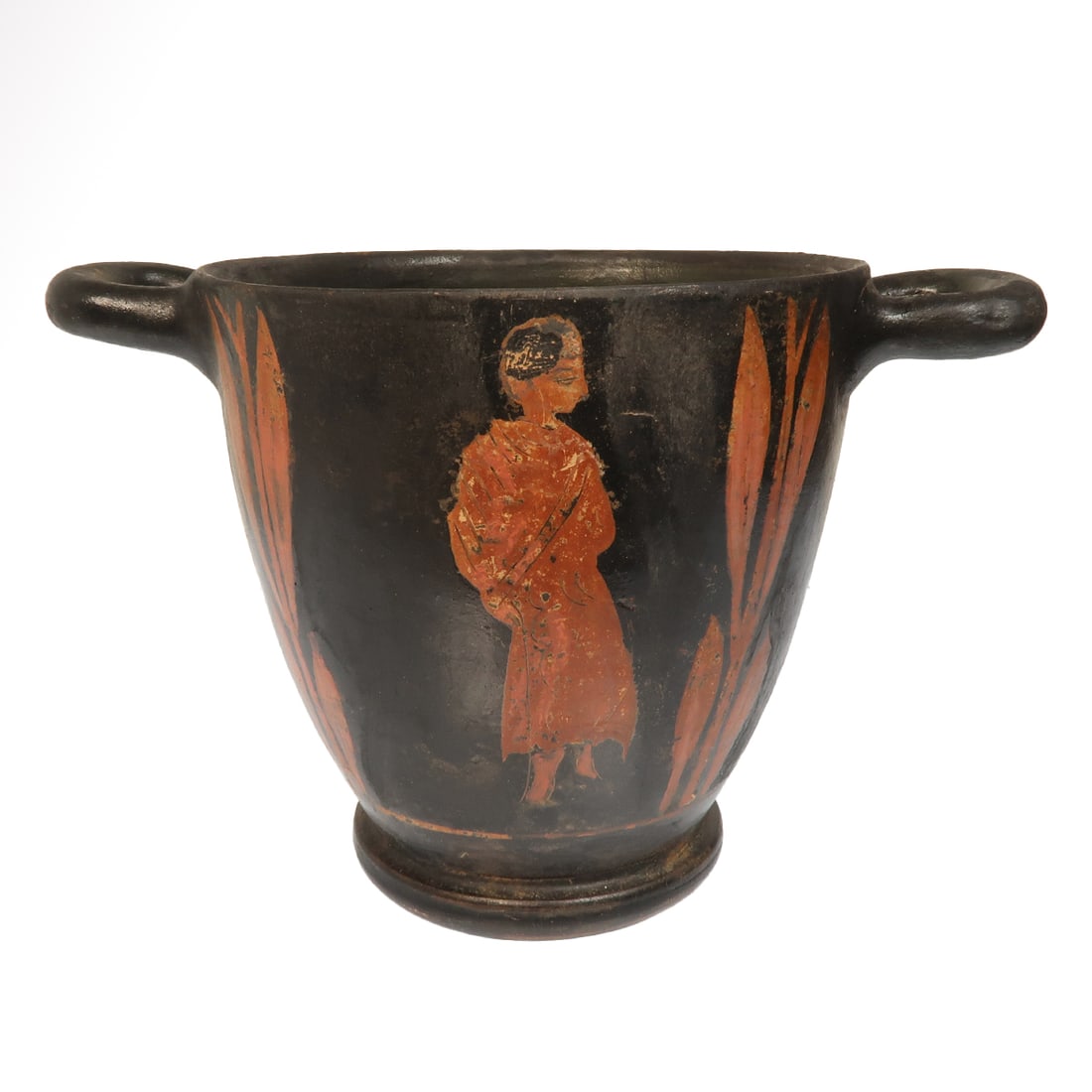 Greek Apulian Red Figure Terracotta Skyphos, c. 5th-3rd Century B.C. (1 of 7)