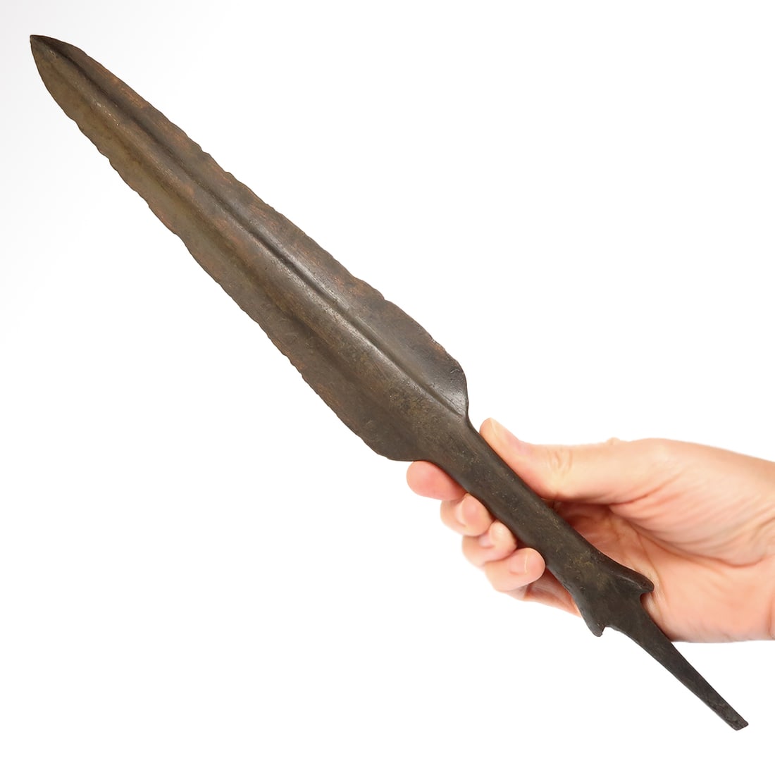 Large Amlash Bronze Spearhead, c. 12th-11th Century B.C. (1 of 7)