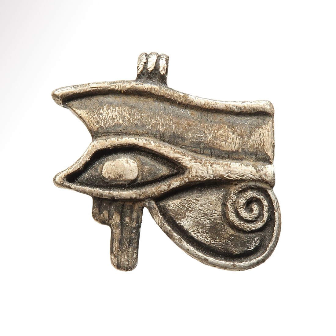 Egyptian Silver Eye of Horus Amulet, c. 700 B.C. (1 of 6)