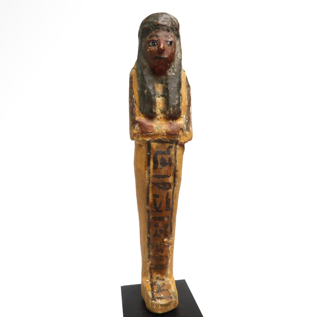 Egyptian Polychrome Painted Wooden Shabti, for Sa-r-Mer, 18th-19th Dynasty, c. 1550-1186 B.C. (1 of 7)