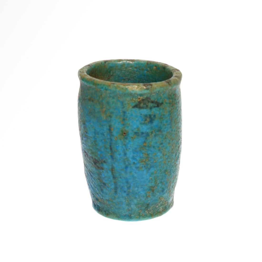 Egyptian Turquoise Faience Royal Offering Cup, 20th Dynasty, c. 1193-1070 B.C. (1 of 7)