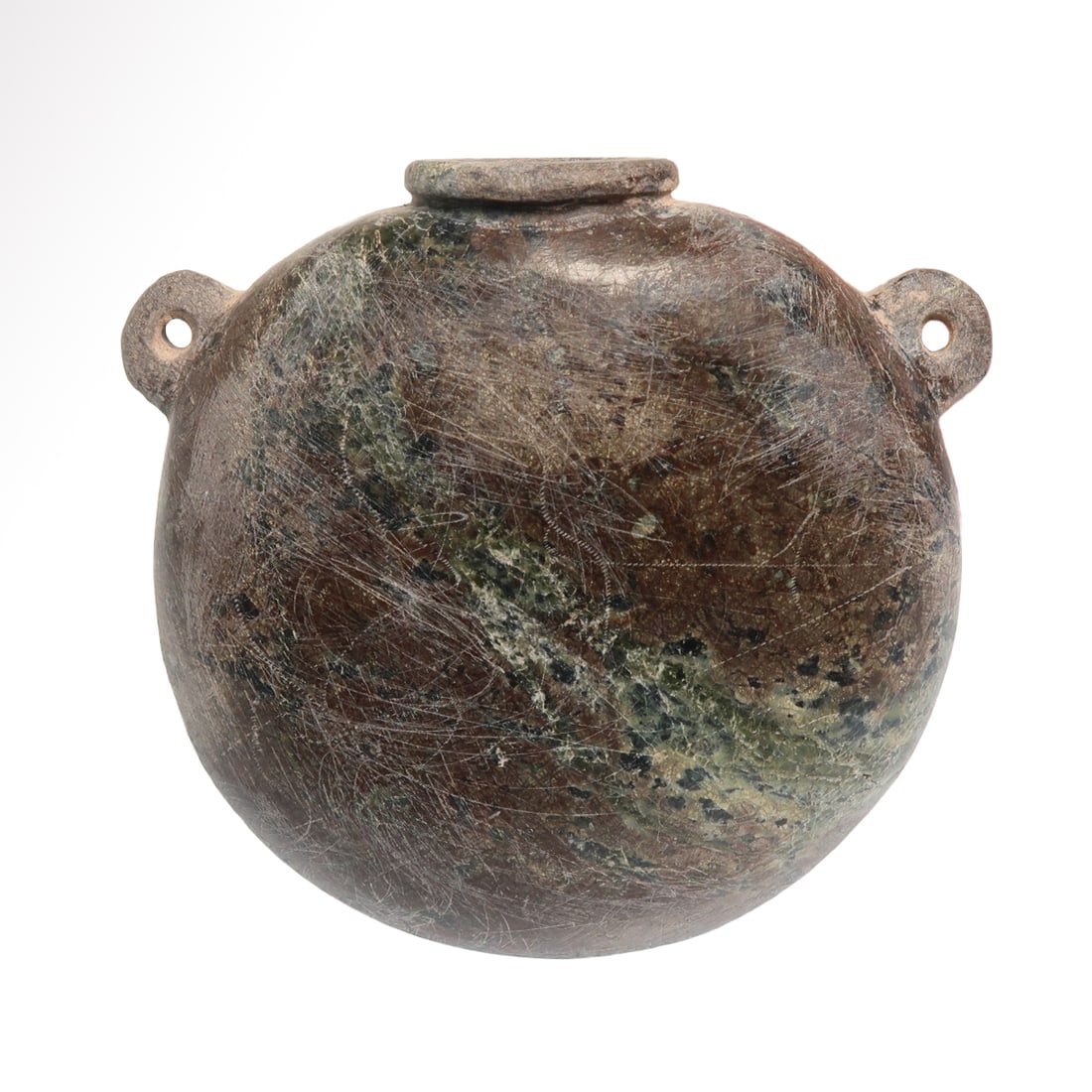 Egyptian Early Dynastic Serpentine Flask, c. 2700 B.C. (1 of 6)