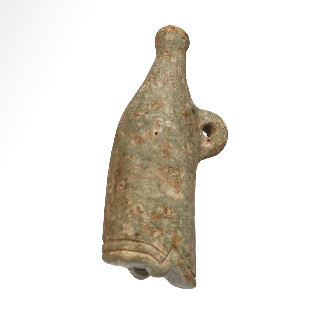 Egyptian Green Serpentine Amulet of the White Crown of Upper Egypt, c. 900 B.C. (1 of 6)