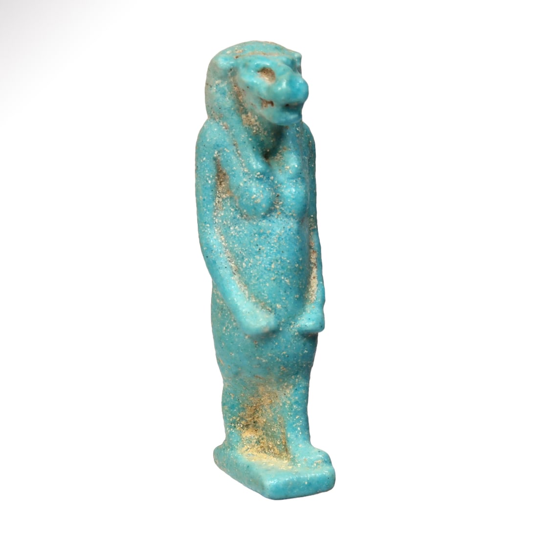 Egyptian Light Turquoise Faience Amulet of the Hippopotamus Taweret, c. 400 B.C. (1 of 6)