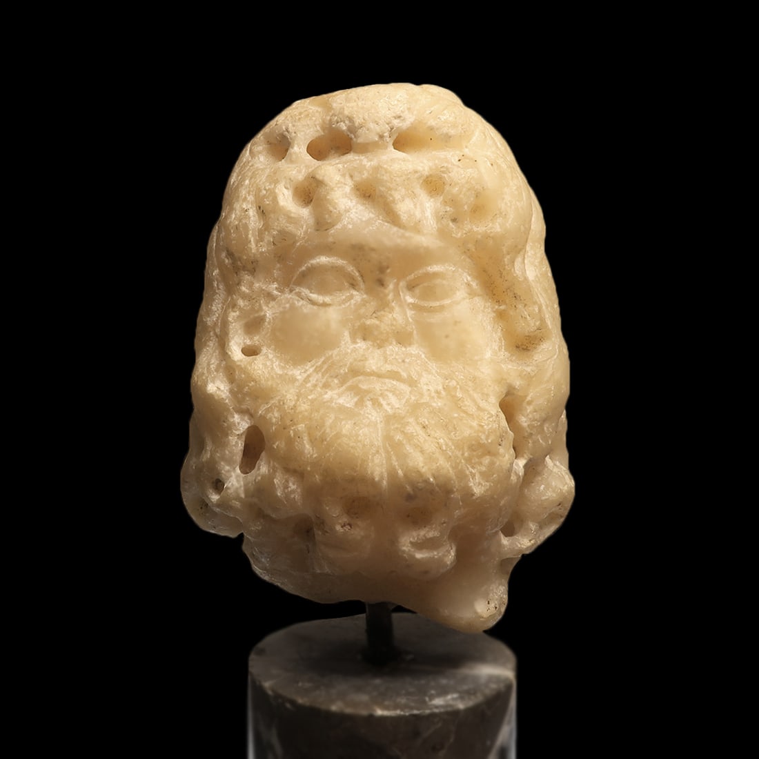 Roman Alabaster Head of Zeus Serapis, Published Bonham’s auction, c. 2nd Century A.D. (1 of 6)