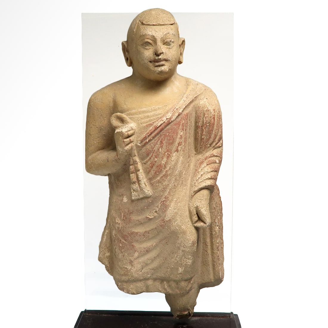 Gandhara Polychromed Stucco Figure of Buddha, c. 3rd Century A.D. (1 of 7)