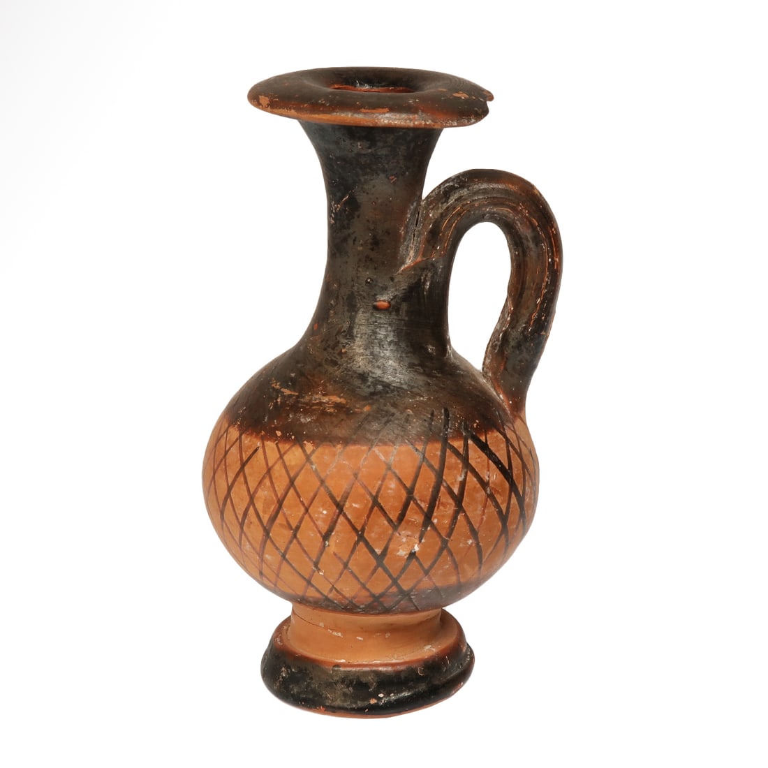 Greek Lekythos with Net Decoration, Apulian, c. 4th Century B.C. (1 of 6)