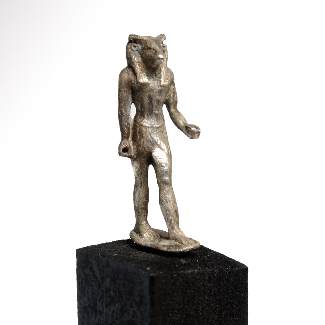 Egyptian Silver Figure of Anthropomorphic Apis, Ptolemaic Period, c. 300 B.C. (1 of 7)