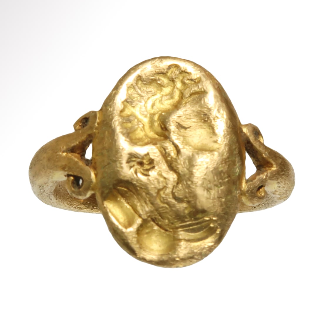 Large Roman Solid Gold Engraved Ring with Bust of Venus, c. 1st-2nd Century A.D. (1 of 6)