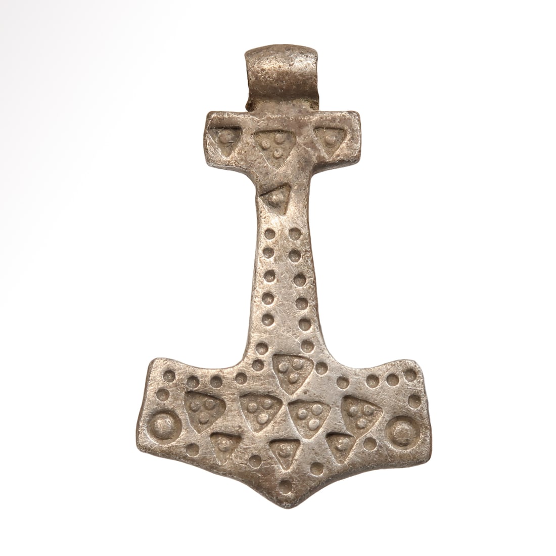 Viking Silver Hammer of Thor or Mj?lnir Pendant, c. 11th Century A.D. (1 of 6)