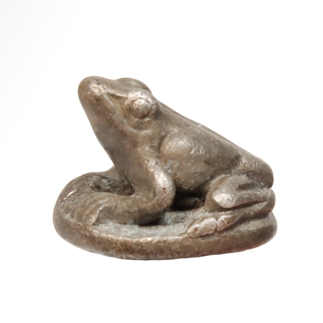 Egyptian Silver Frog Bead Amulet, c. 600 B.C. (1 of 5)