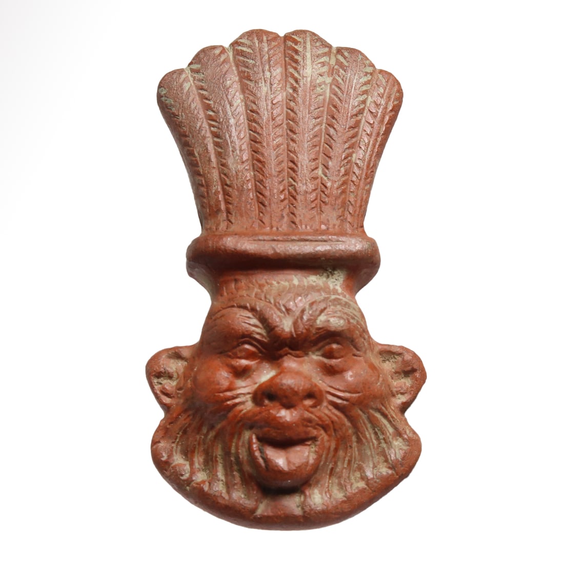 Egyptian Red Jasper Amulet of Head of Bes, c. 600 B.C. (1 of 6)