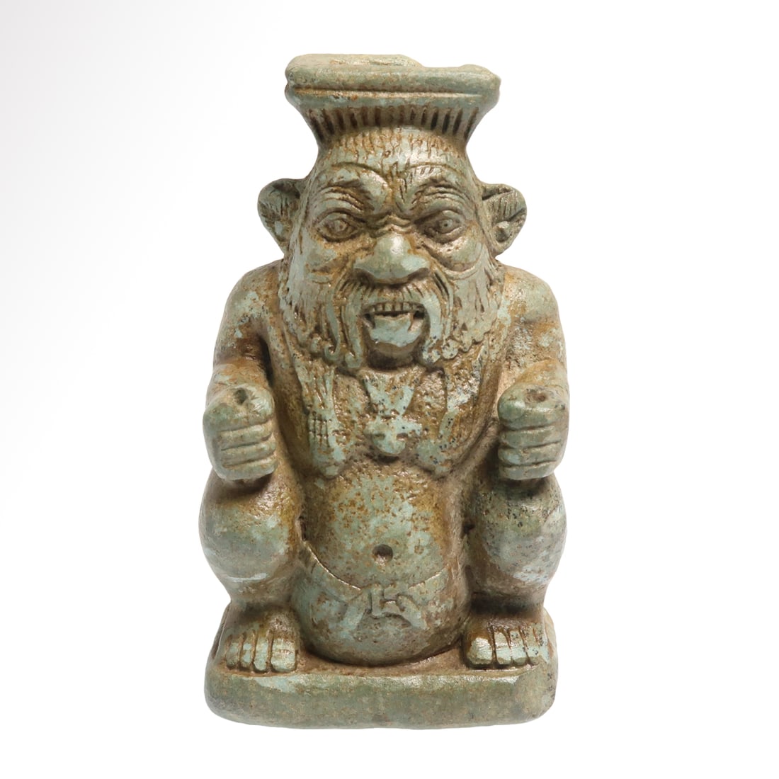 Egyptian Steatite Figure of Bes Vessel, c. 600-450 B.C. (1 of 7)