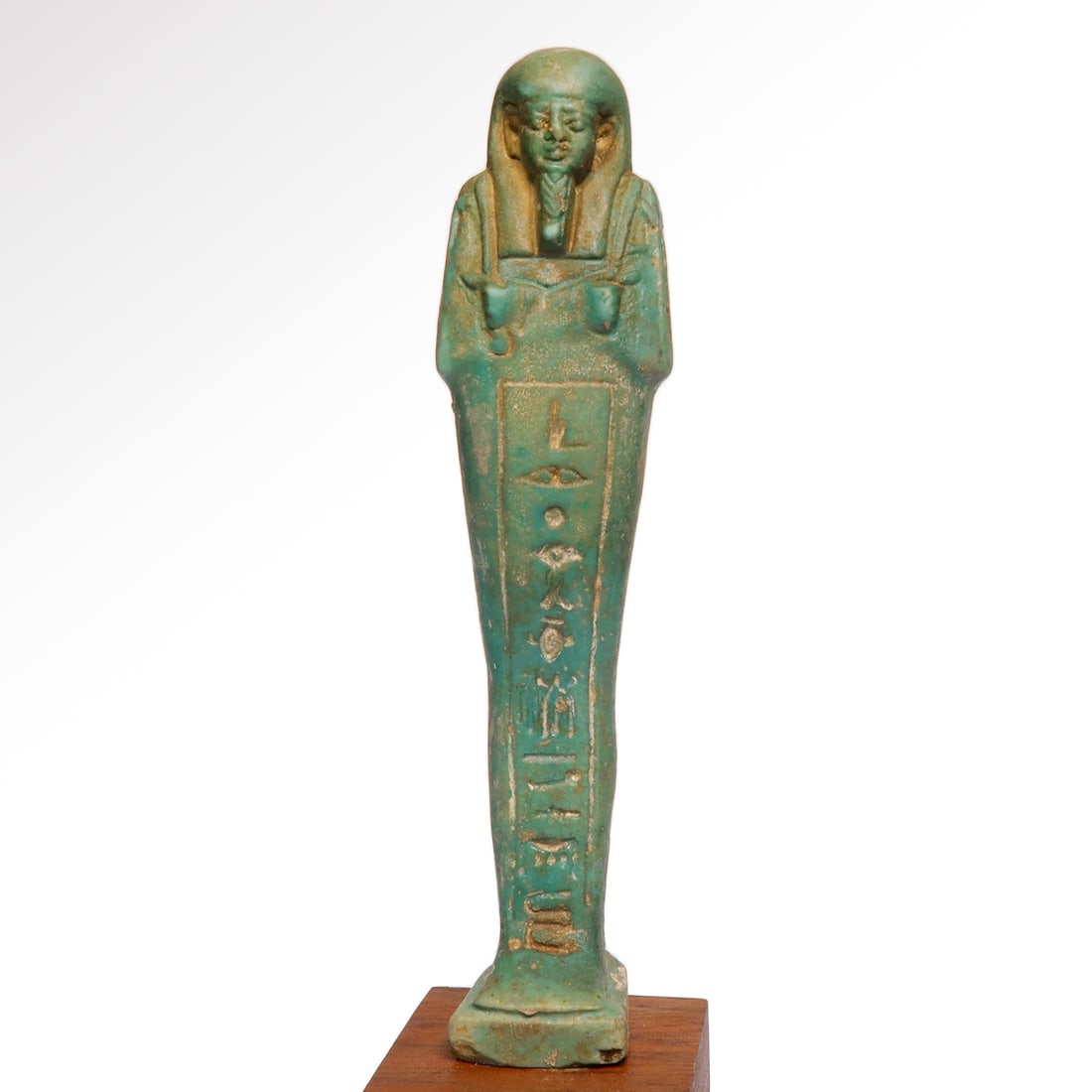 Egyptian Faience Shabti of Prince ?Wah-Ib-Re born to Neith nub Tdeth?, 27th Dynasty, c. 595-570 B.C. (1 of 7)