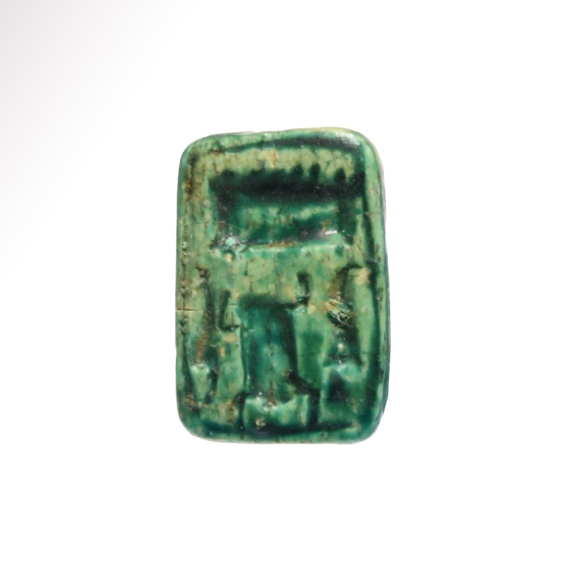 Egyptian Glazed Steatite Plaque with Hieroglyphs, New Kingdom, c.1353 - 1335 B.C. (1 of 6)
