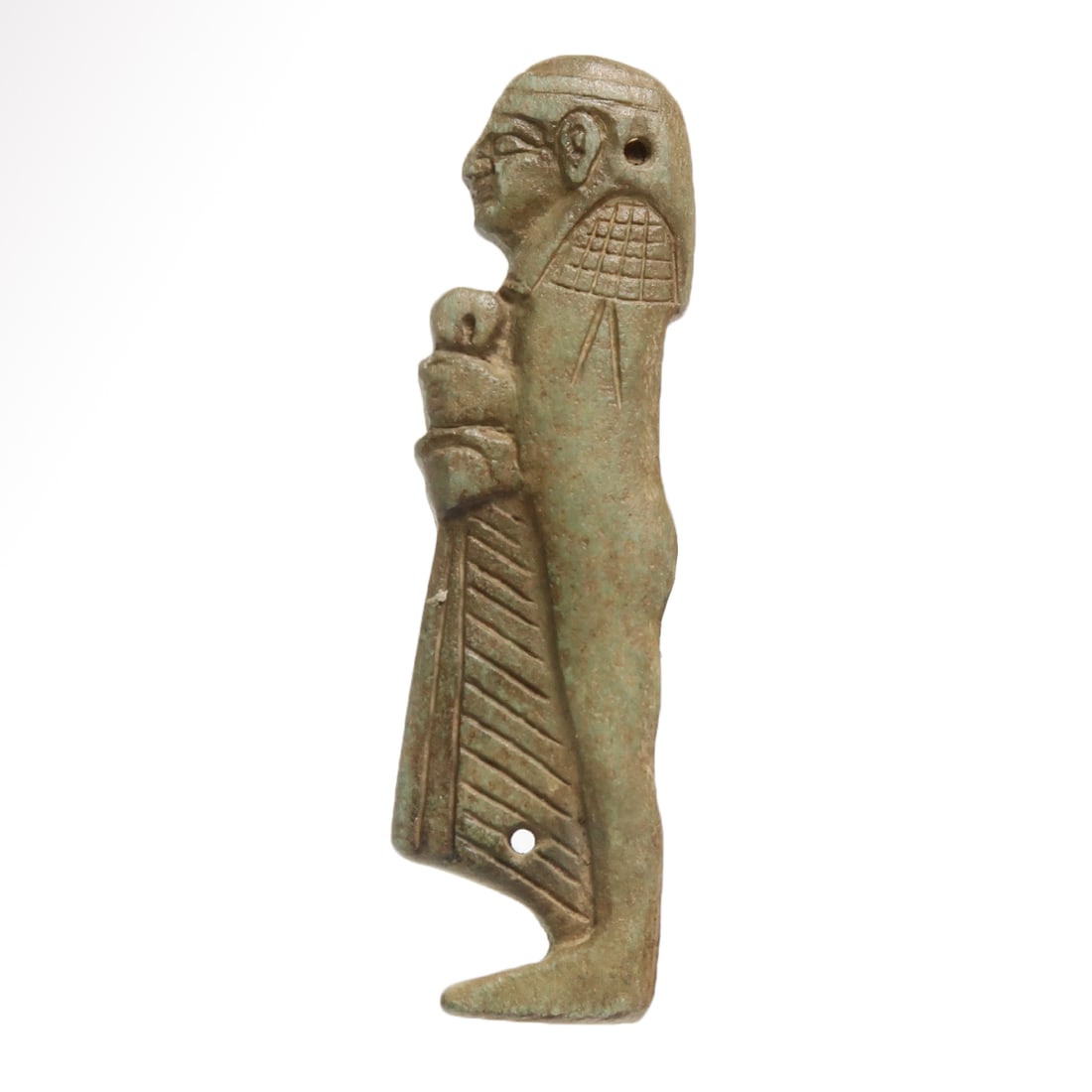 Egyptian Green Steatite Figure of the Son of Horus Imsety, c. 600 B.C. (1 of 6)