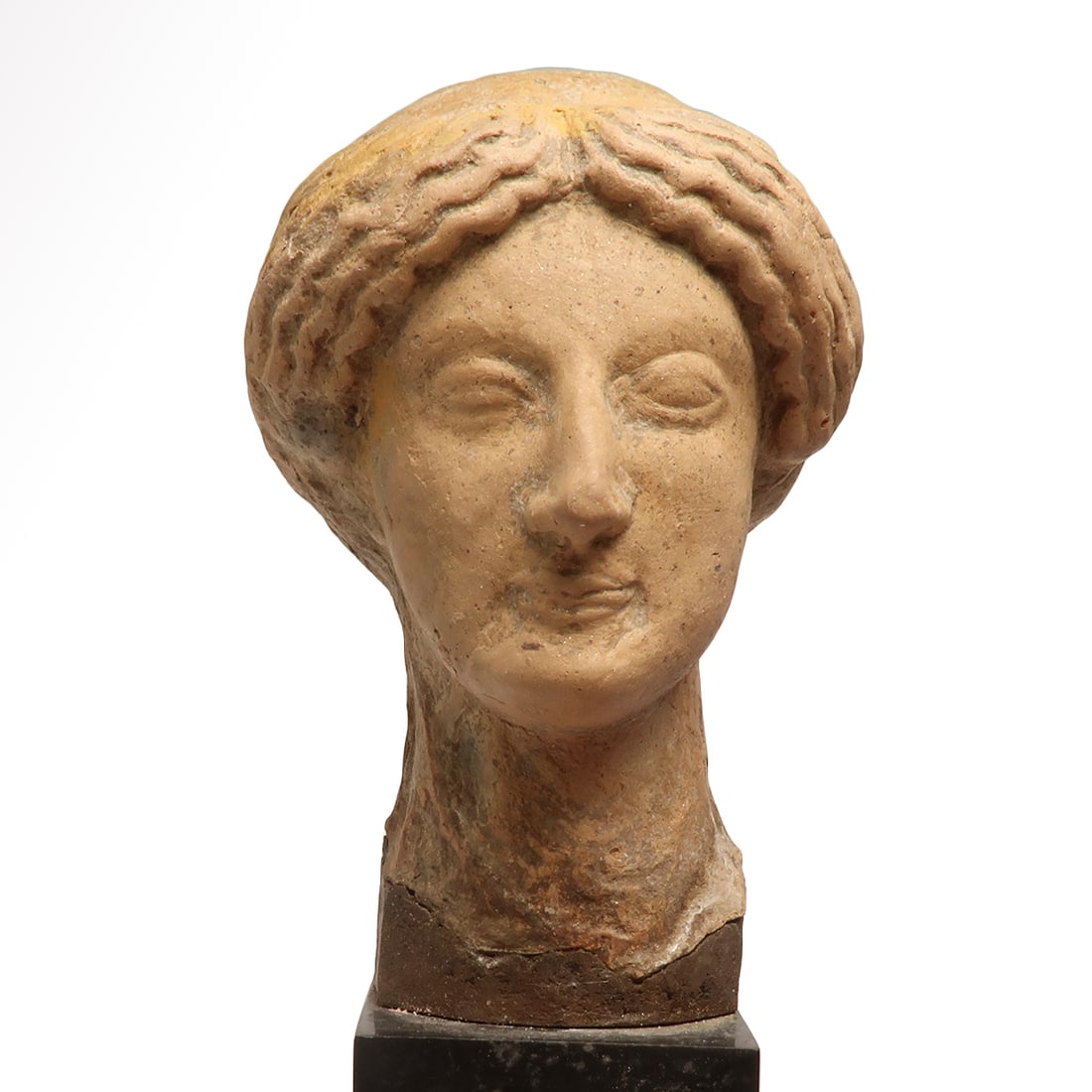 Greek Archaic Terracotta Head of a Lady, ex. Bonham?s, c. 5th- 4th century B.C. (1 of 6)