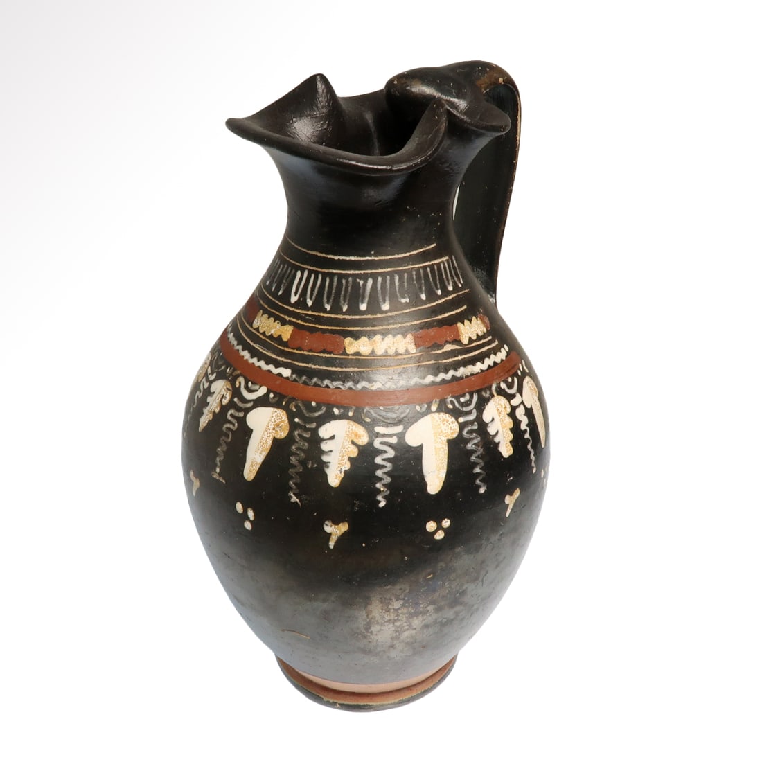 Apulian Gnathian Terracotta Ware Pottery Oinochoe, South Italy, c. 3rd Century B.C. (1 of 7)