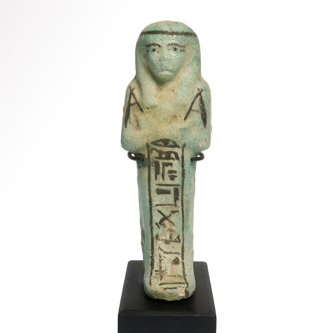 Egyptian Turquoise Faience Shabti Inscribed to ?Padi Khonsu? , Egypt, c. 945-715 B.C. (1 of 7)