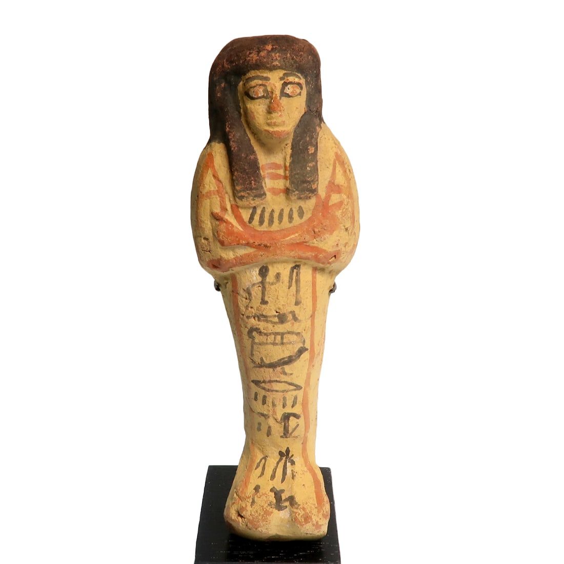 Large Egyptian Painted Terracotta Shabti, 19th Dynasty, c. 1292-1085 B.C. (1 of 7)