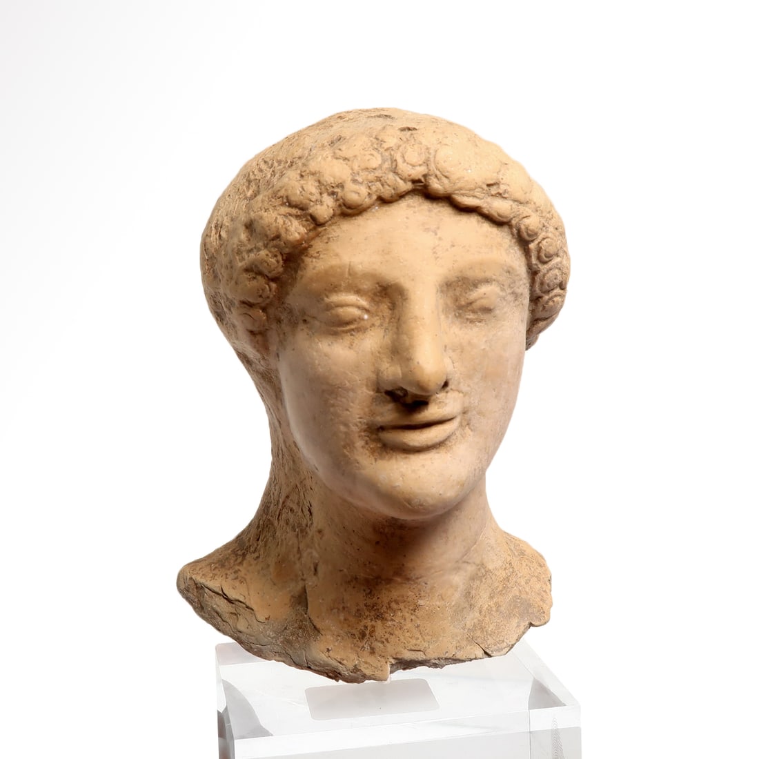 Greek Terracotta Head, c. 5th- 4th century B.C. (1 of 5)