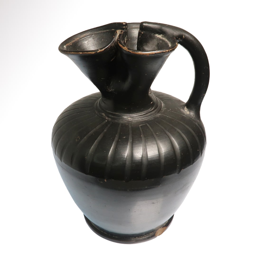 Greek Black Glazed Large Oinochoe, South Italy, ex Christies, c. 4th Century B.C. (1 of 6)
