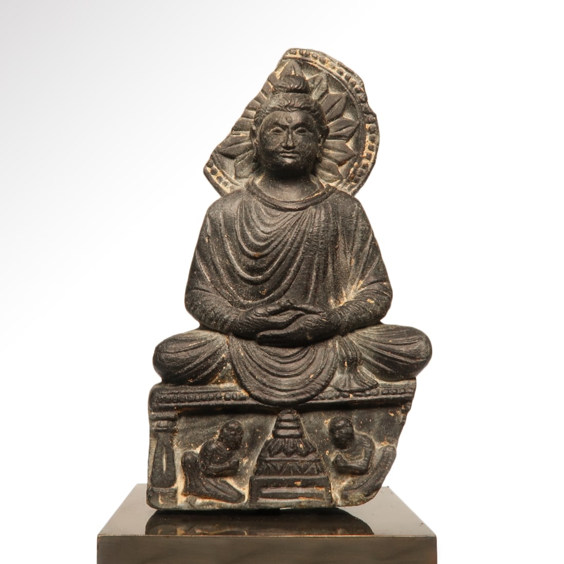Gandhara Schist Figure of Buddha in Meditation, c. 2nd-3rd Century A.D. (1 of 6)