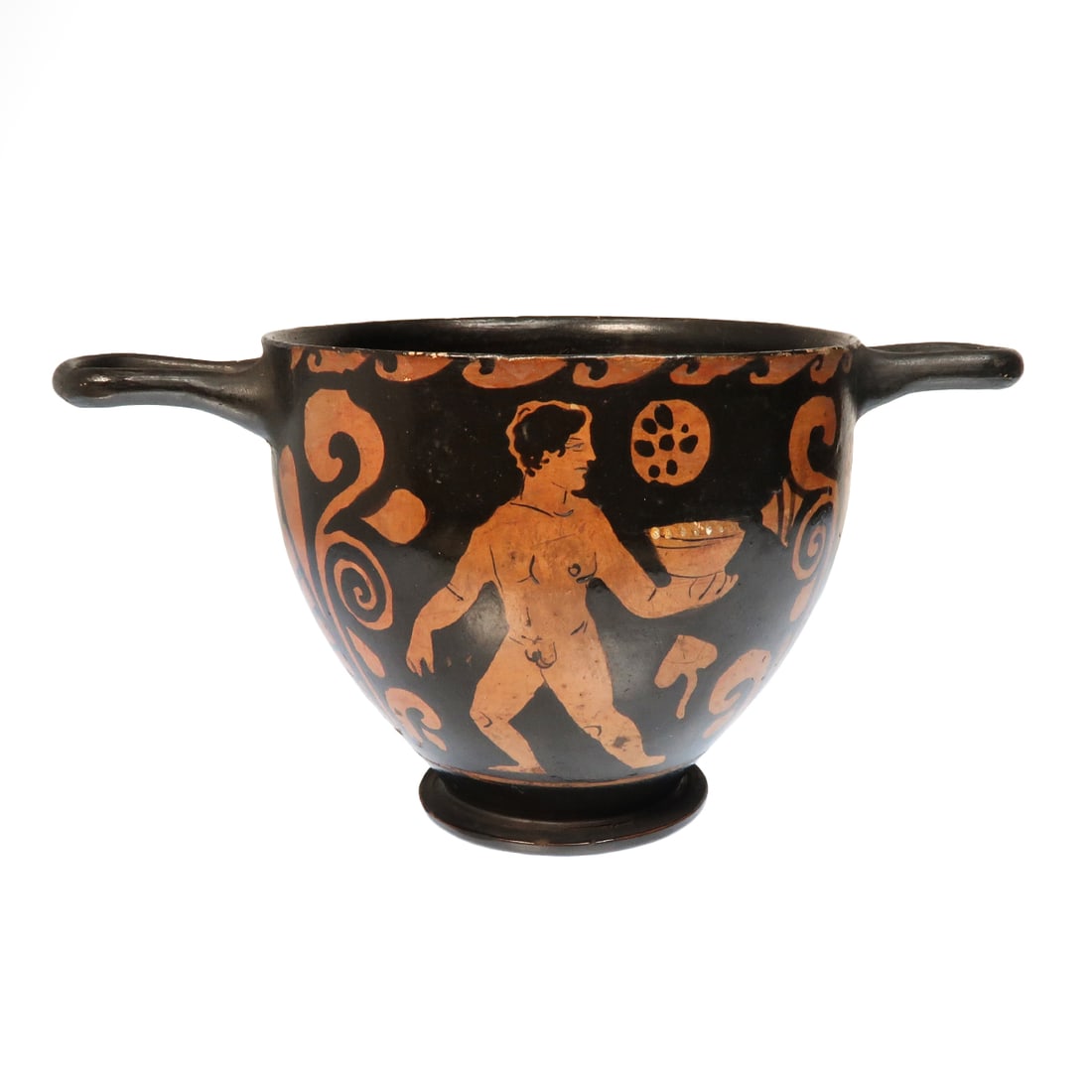Greek Apulian Red Figure Terracotta Skyphos, Attributed to The Manner of The Roccanova Painter, c. (1 of 7)
